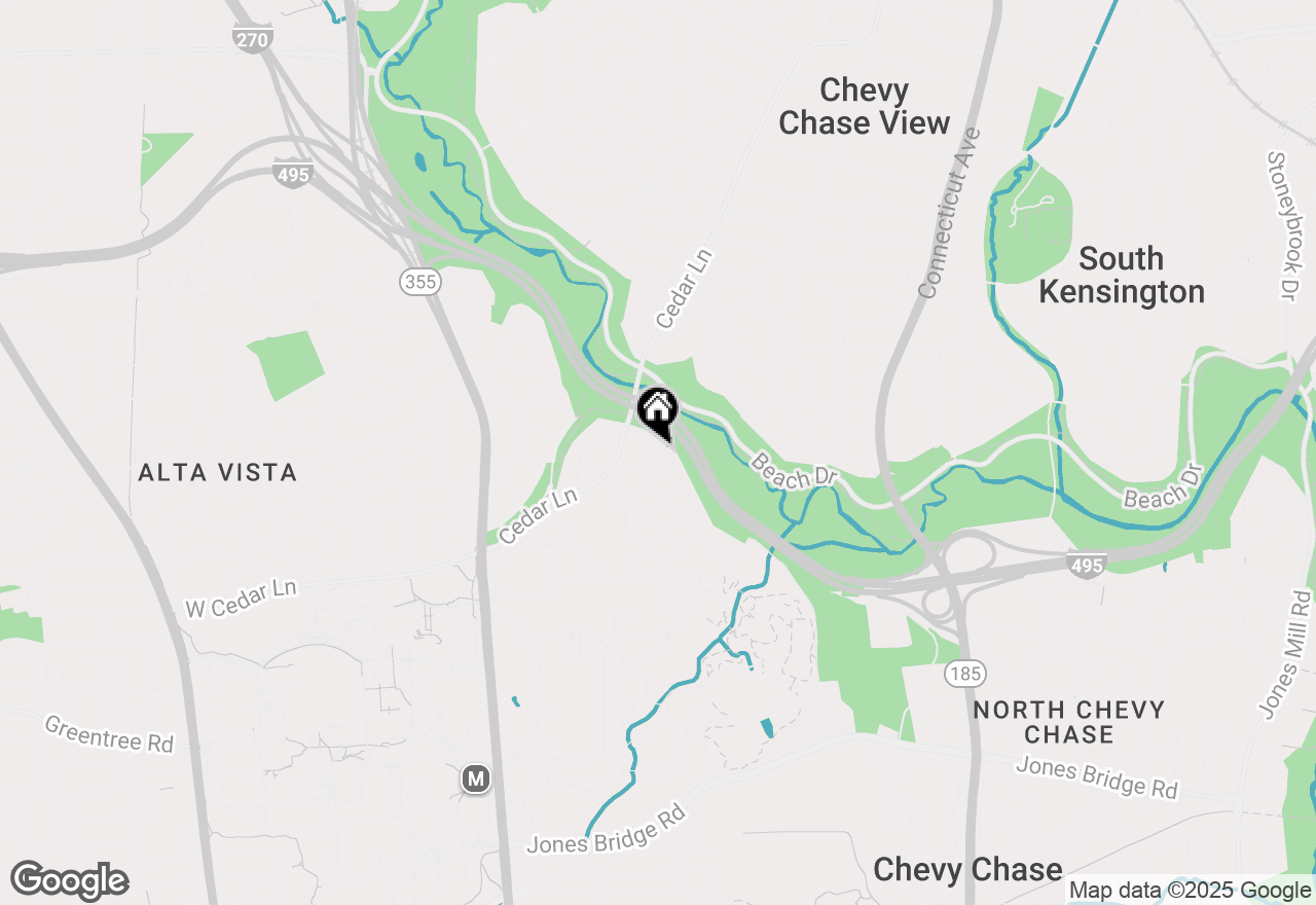 Map of 9316 W Parkhill Drive, Bethesda, MD 20814