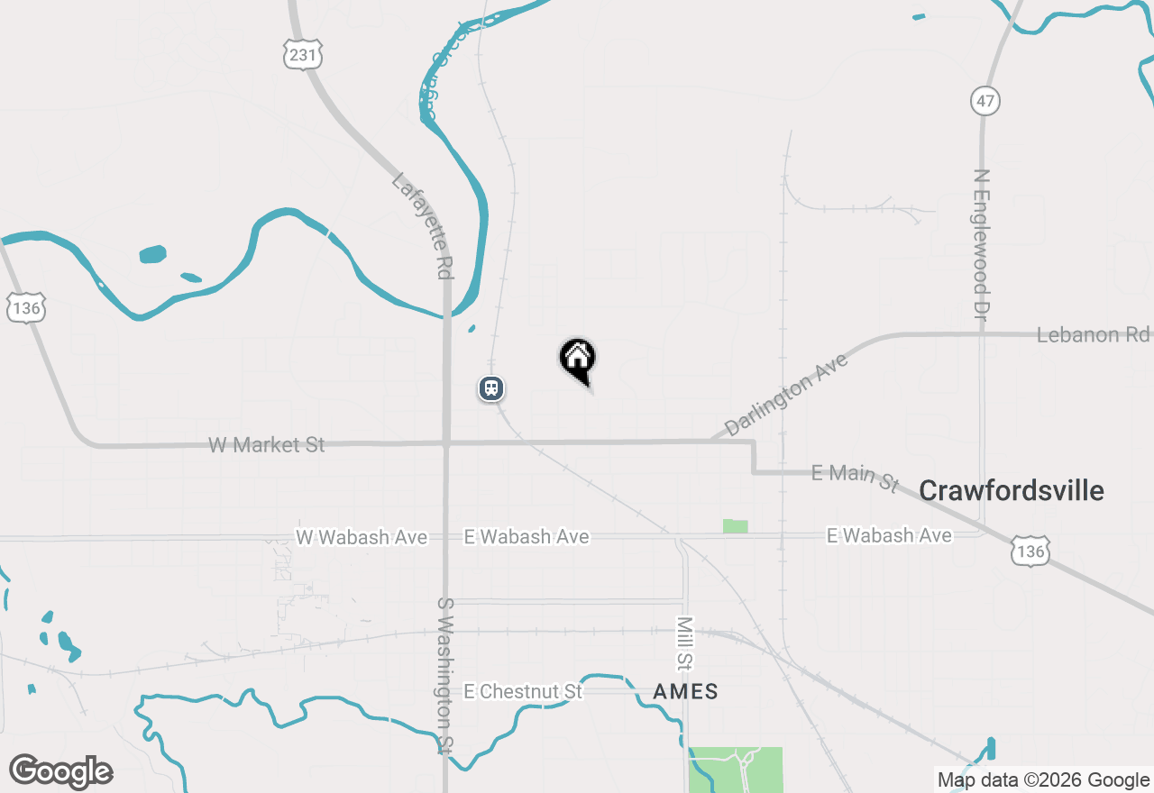 Map of 511 Tinsley Avenue, Crawfordsville, IN 47933