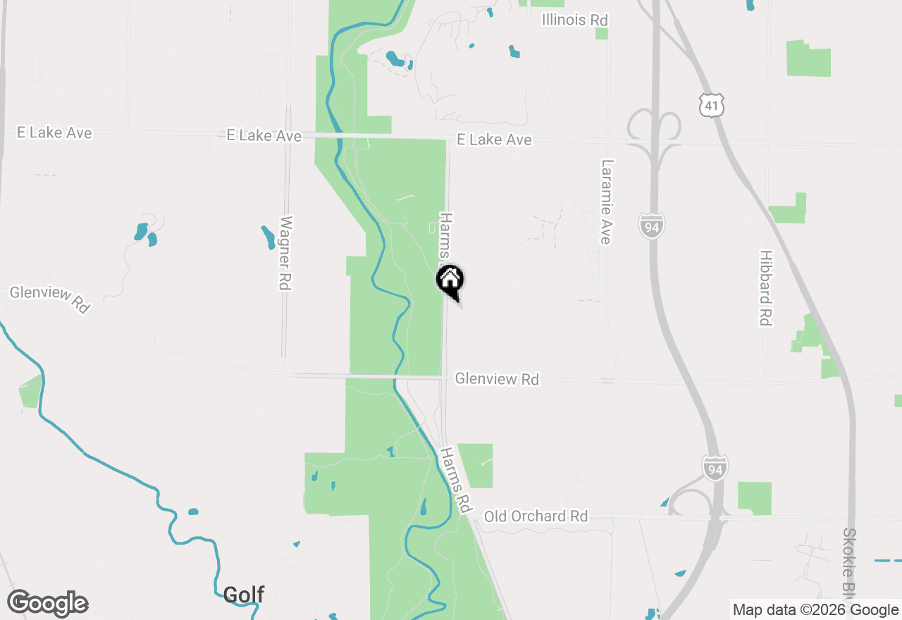 Map of 933 Harms Road, Glenview, IL 60025