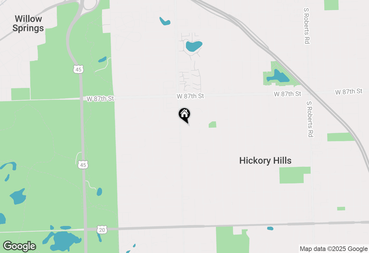 Map of 8754 W 89th Street, Hickory Hills, IL 60457