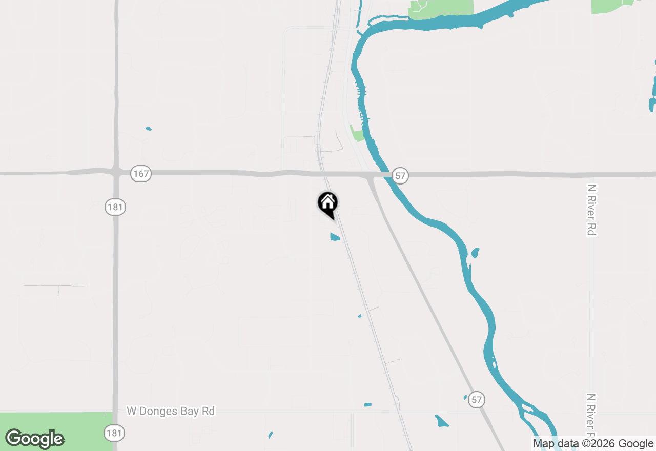 Map of 6250 W Fox Crossing Dr, Mequon, WI 53092