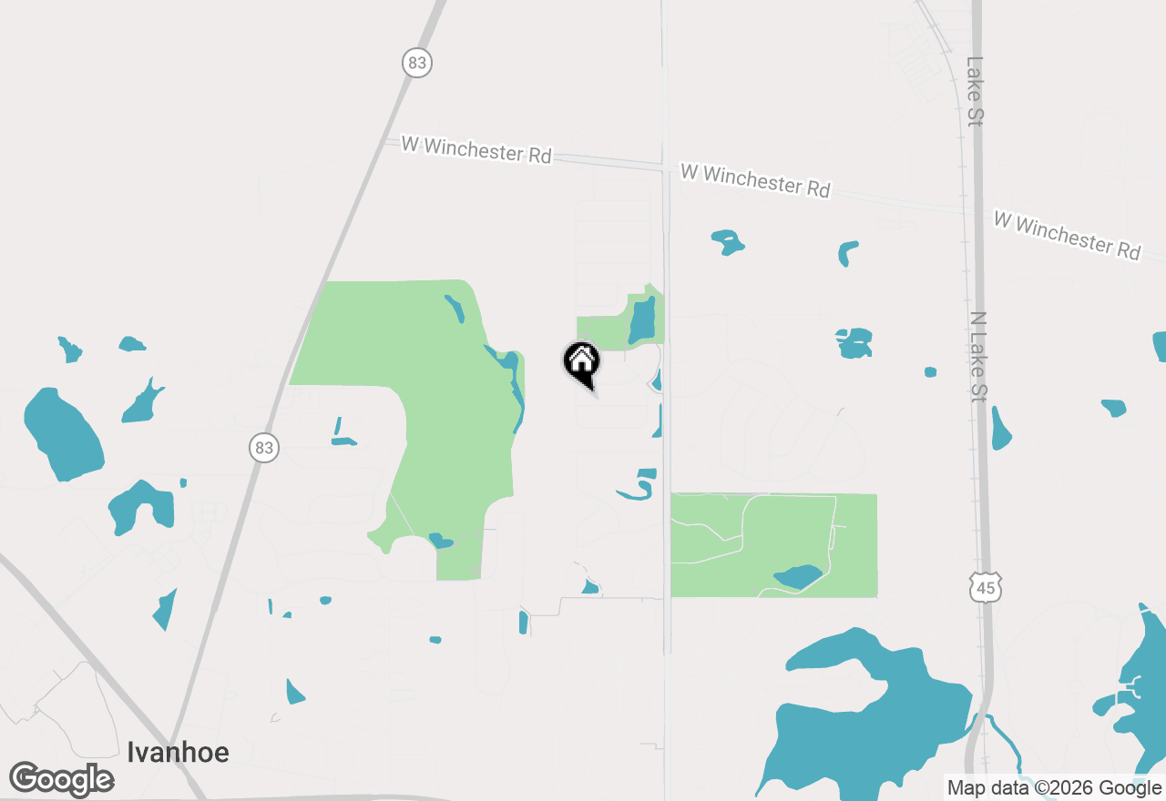 Map of 1404 Halifax Drive, Mundelein, IL 60060