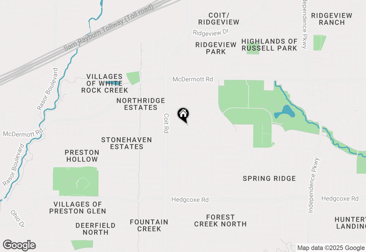 Map of 8600 Digby Drive, Plano, TX 75025