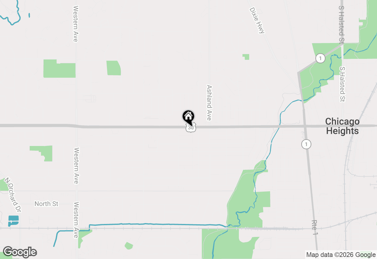 Map of 398 W Lincoln Highway #B, Chicago Heights, IL 60411