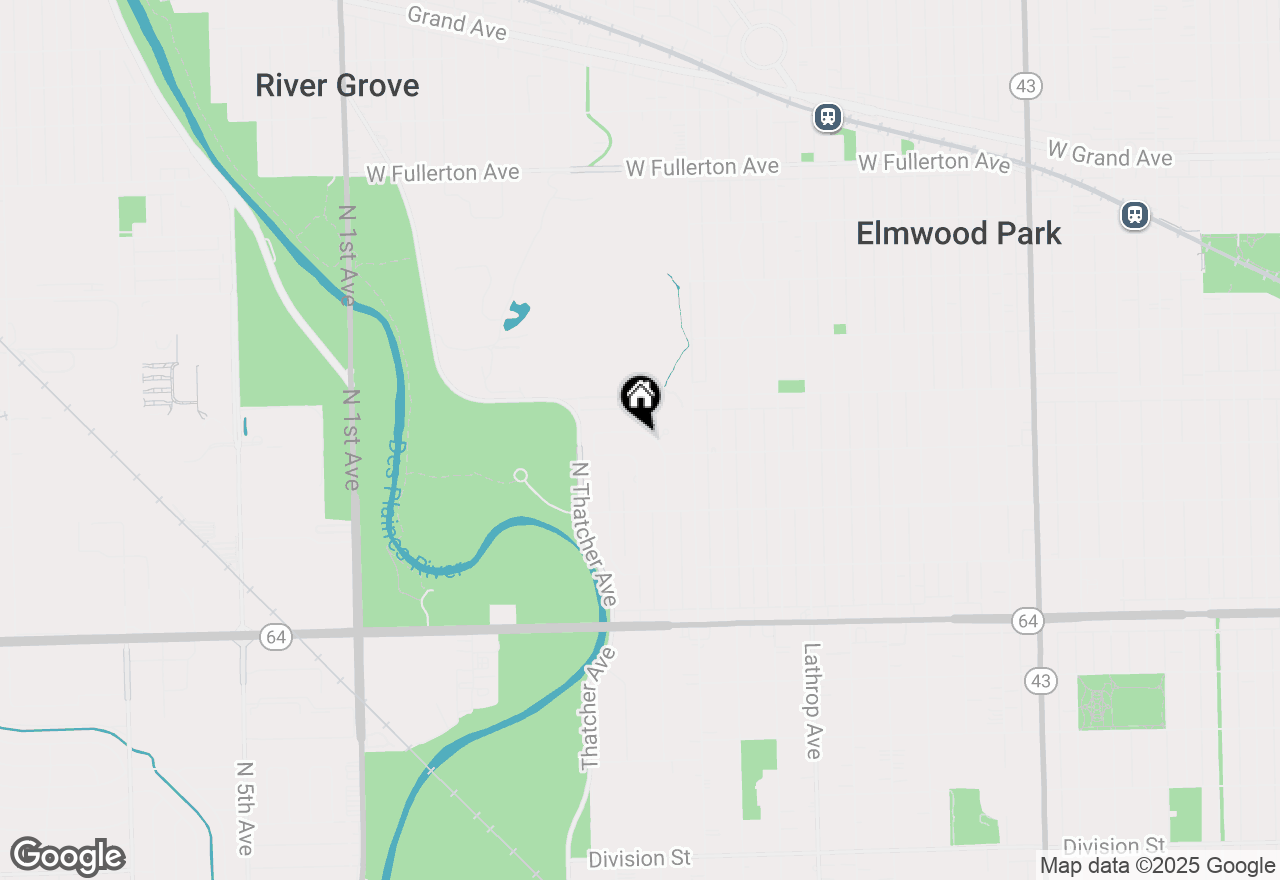 Map of 7833 W Cortland Street, Elmwood Park, IL 60707