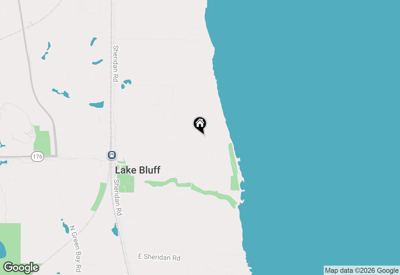 Map of 524 E Washington Avenue, Lake Bluff, IL 60044