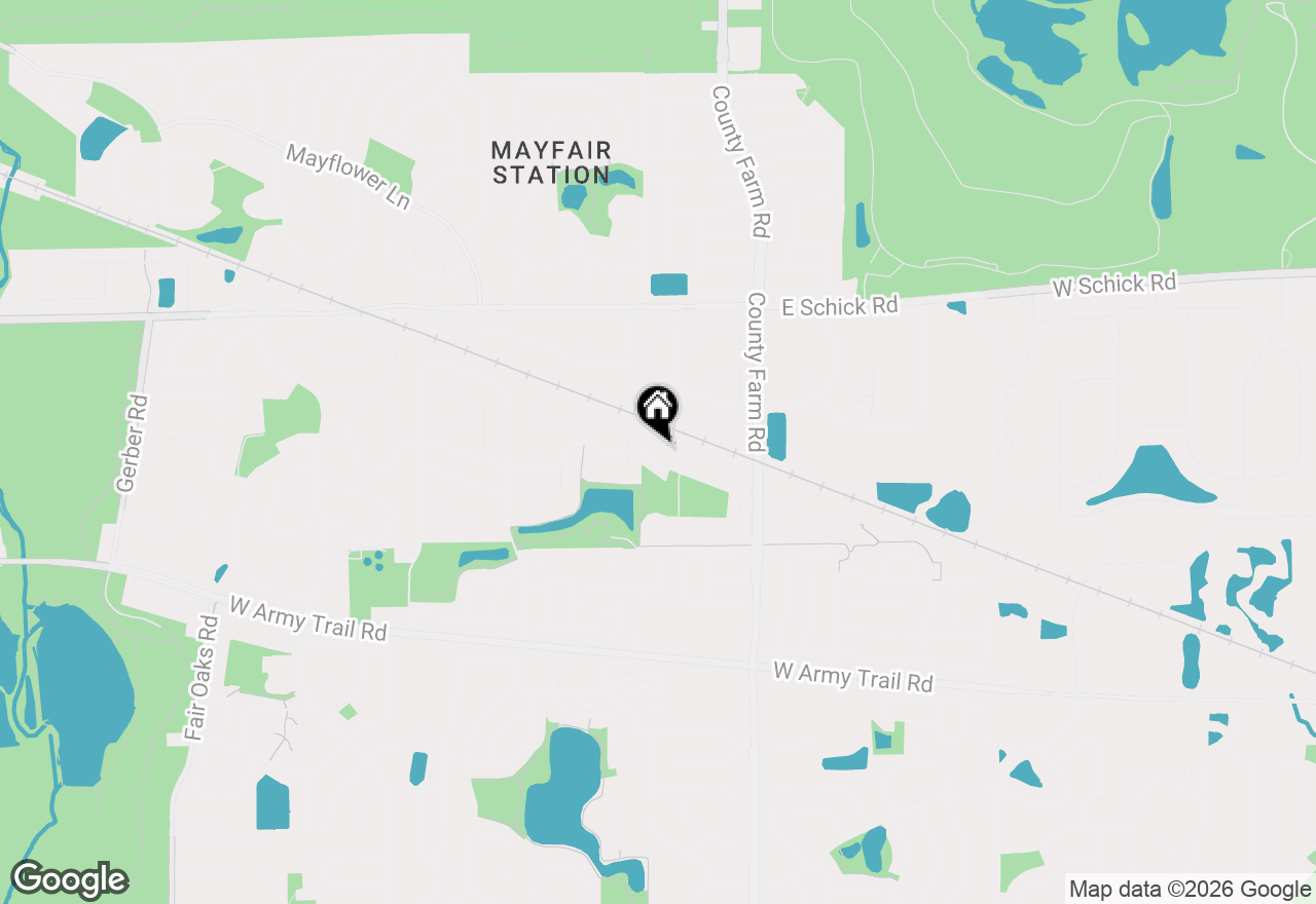Map of 1990 Wildwood Lane, Hanover Park, IL 60133
