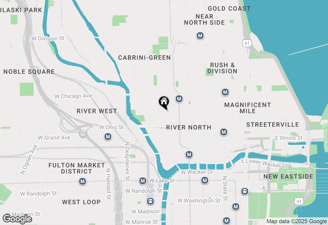 Map of 360 W Erie Street #9A, Chicago, IL 60654