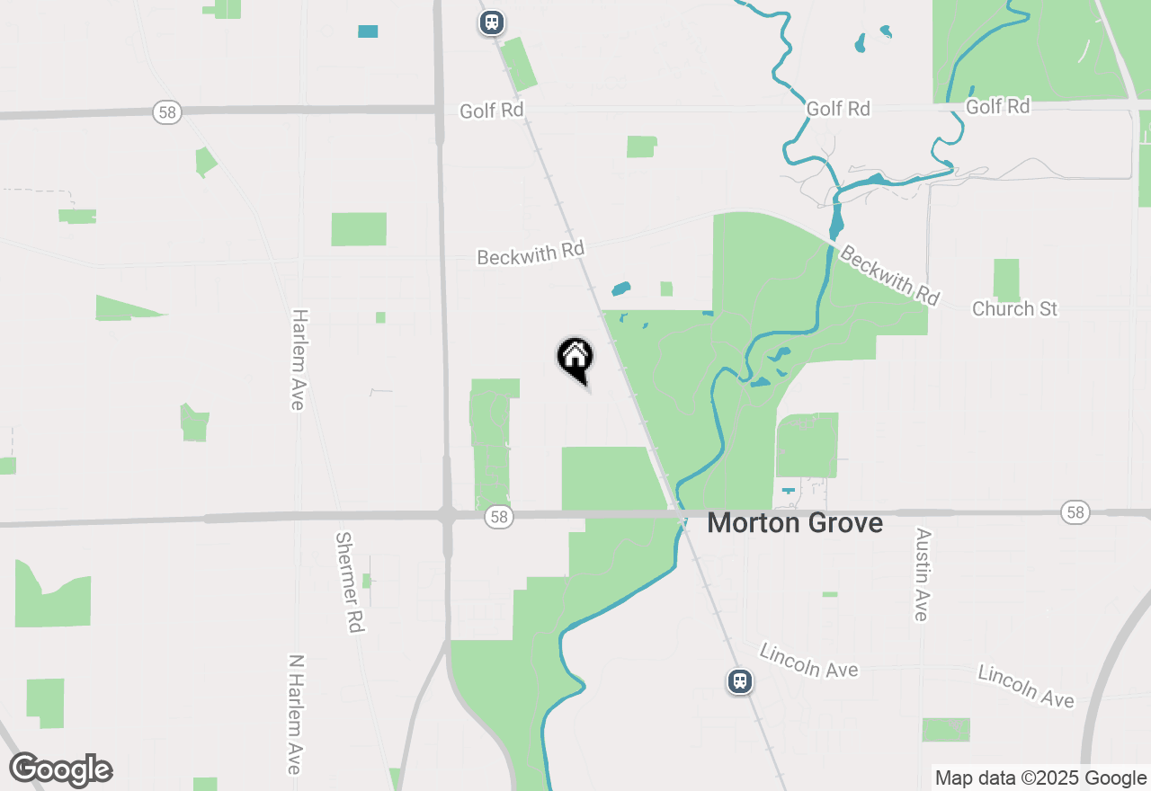 Map of 6638 Hazel Street, Morton Grove, IL 60053