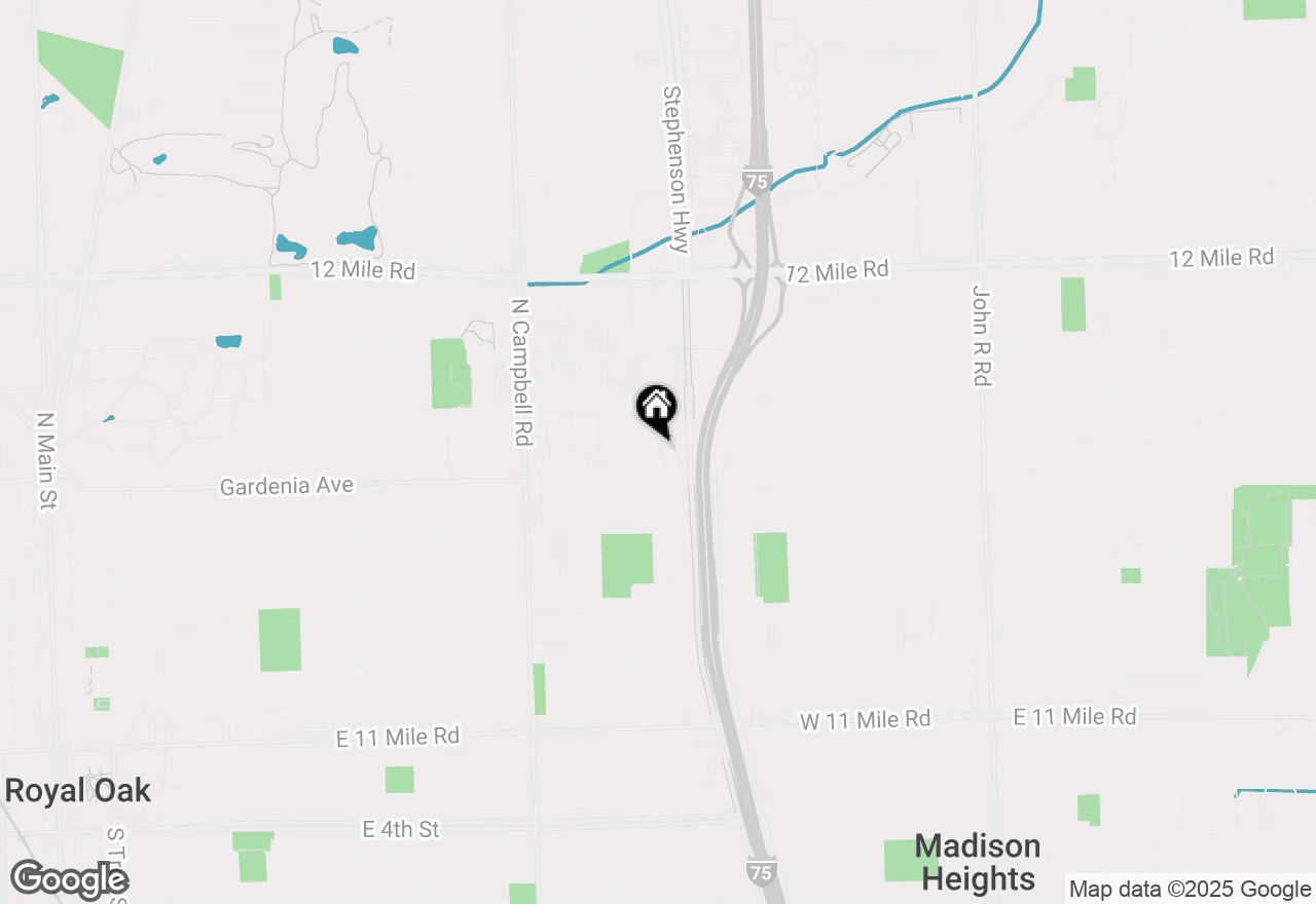 Map of 1019 Symes Court, Royal Oak, MI 48067