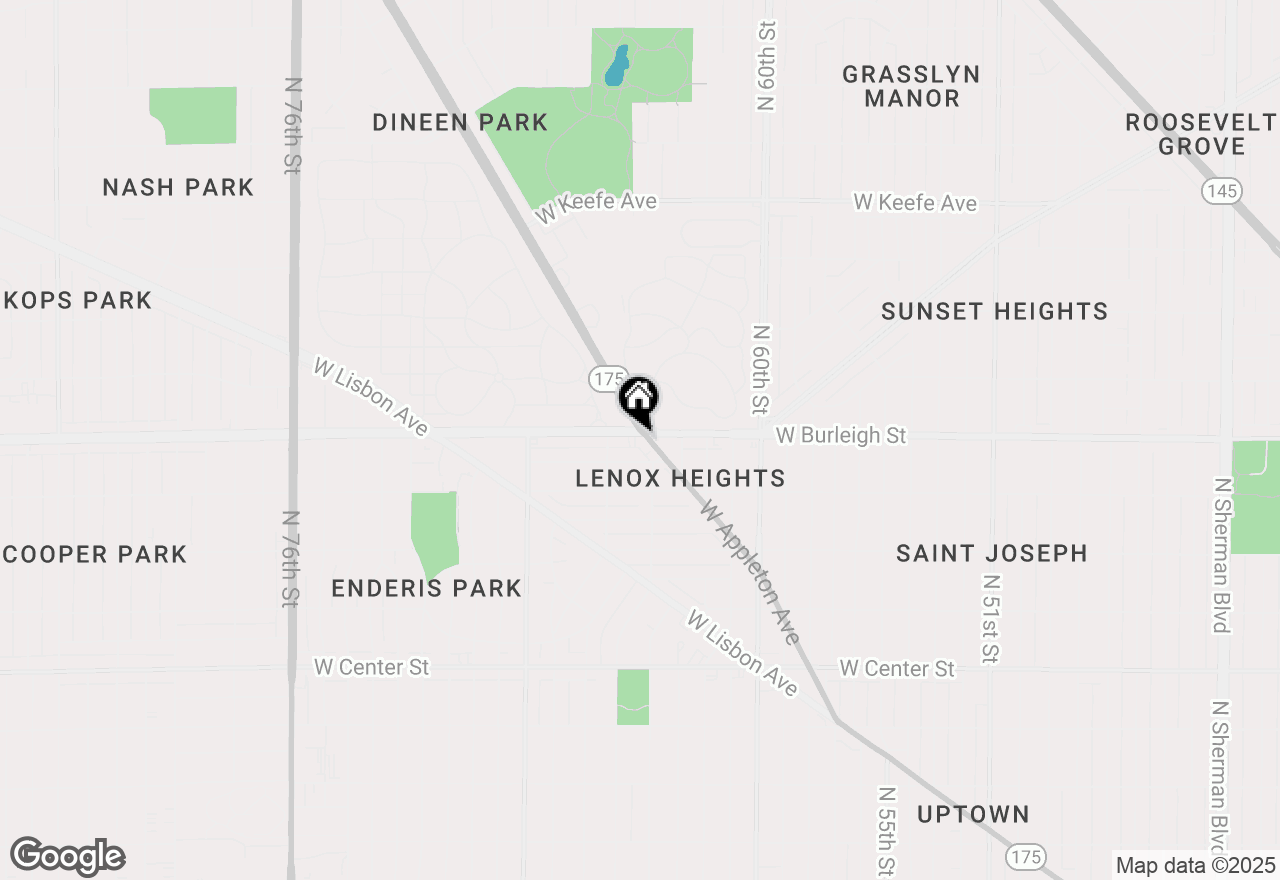 Map of 6411 W Burleigh St, Milwaukee, WI 53210