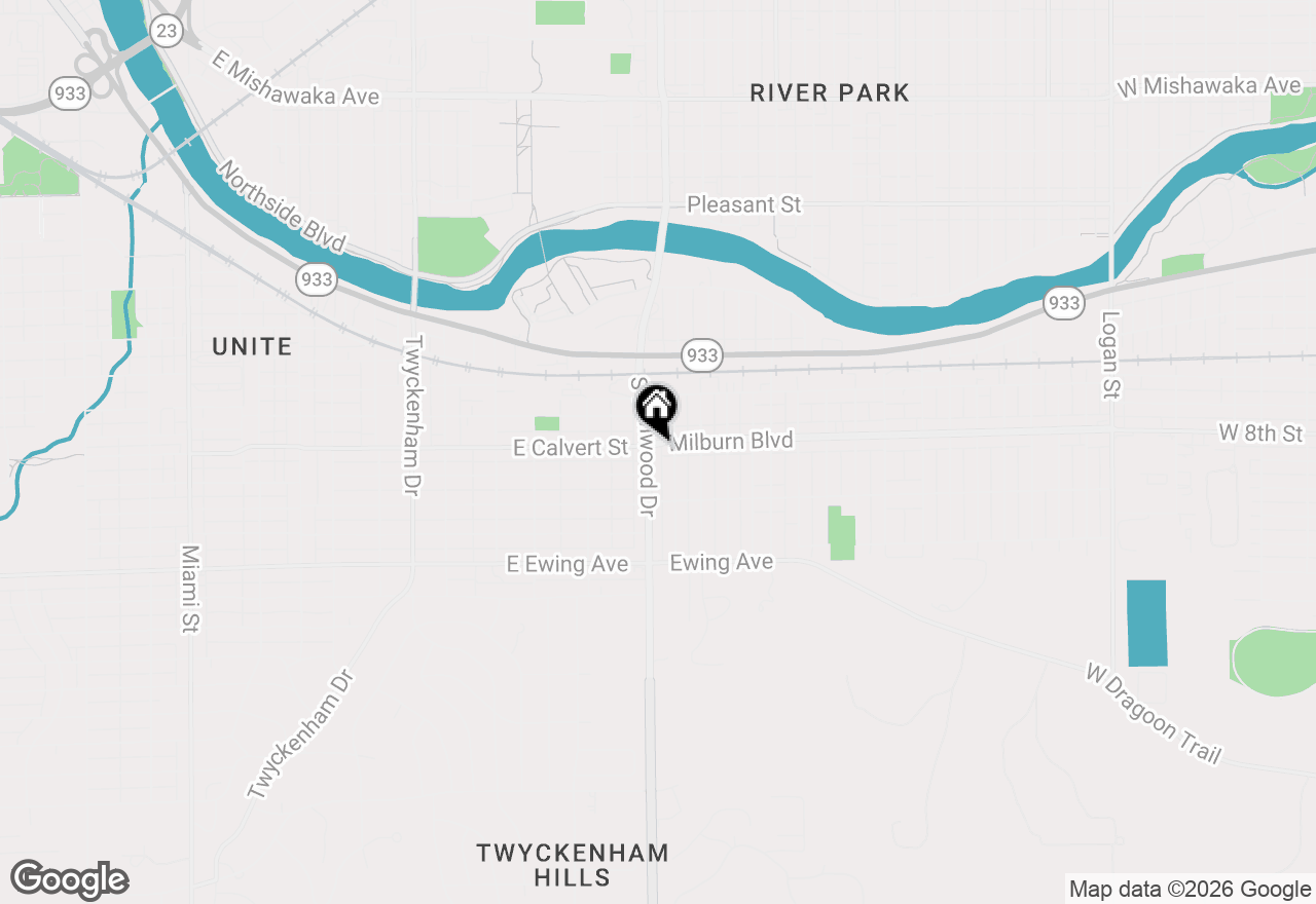 Map of 702 S Ironwood Drive, Mishawaka, IN 46544