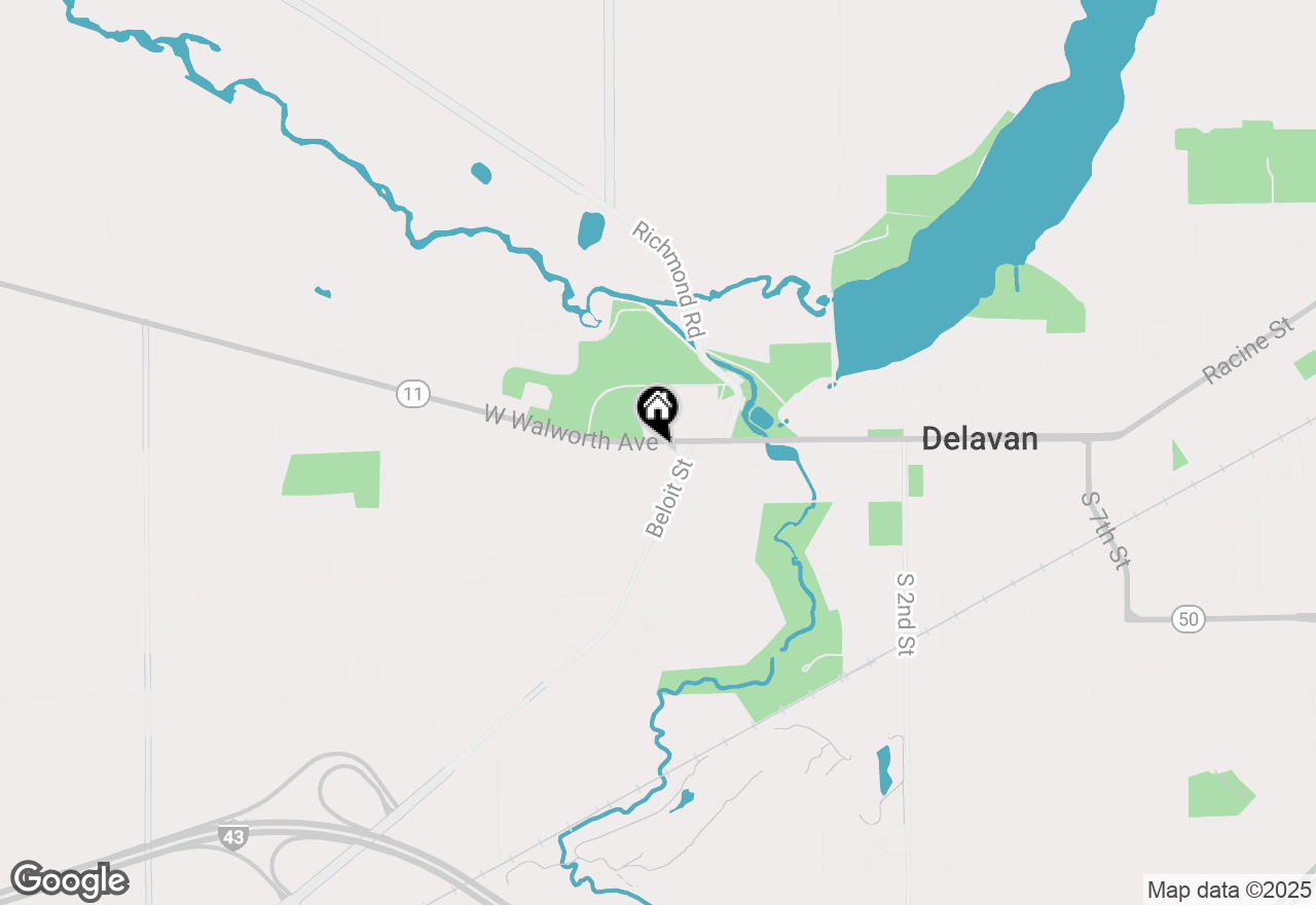 Map of 111 Walnut St, Delavan, WI 53115