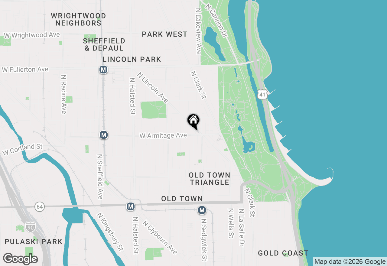 Map of 430 W Armitage Avenue #I, Chicago, IL 60614