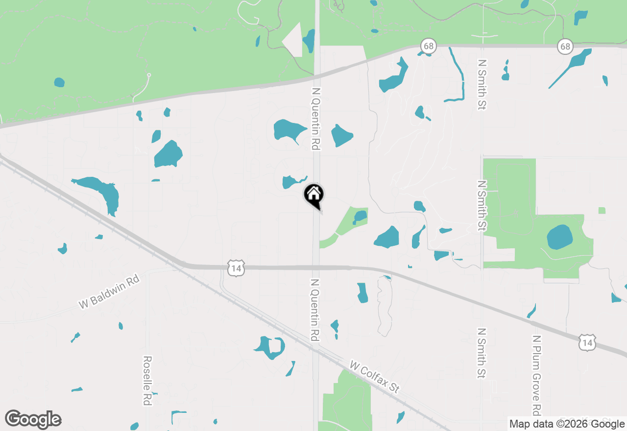 Map of 805 W Poplar Street, Palatine, IL 60067