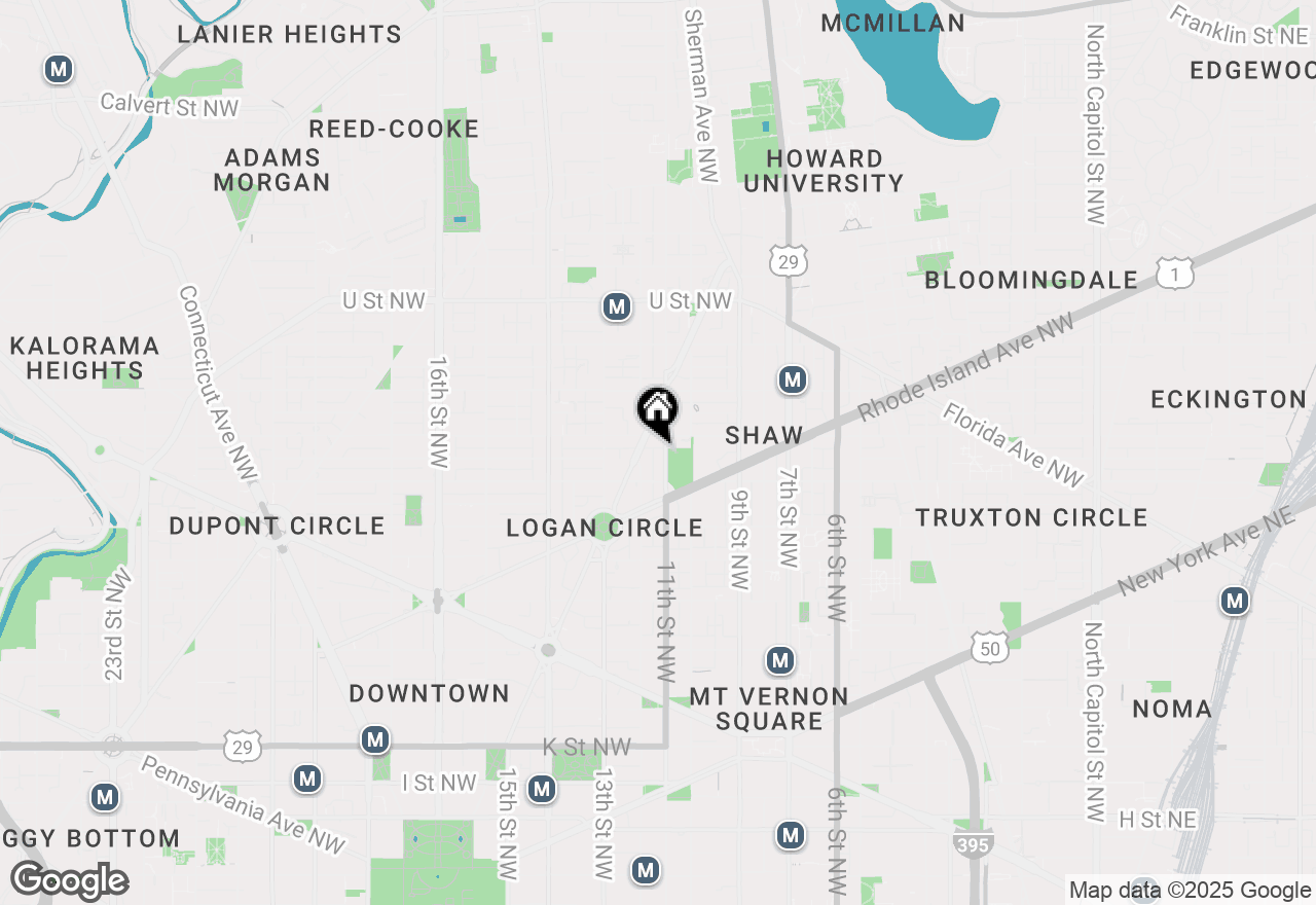 Map of 1628 11th Street Nw #105, Washington, DC 20001