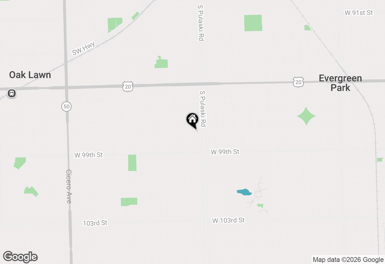 Map of 9745 S Karlov Avenue #205, Oak Lawn, IL 60453