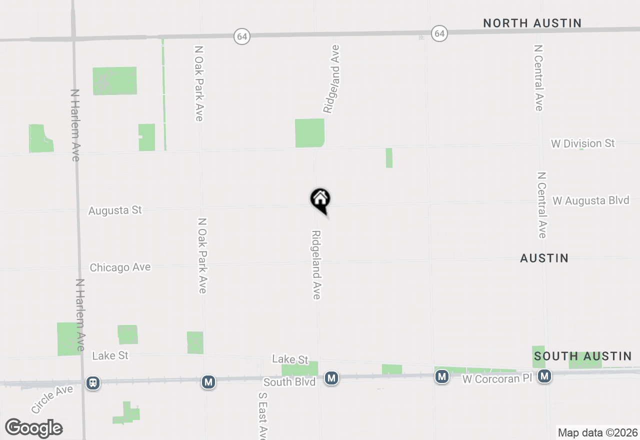 Map of 622 N Ridgeland Avenue, Oak Park, IL 60302