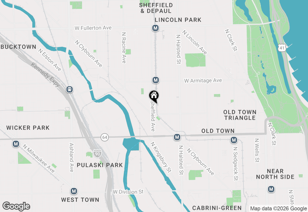 Map of 1839 N Sheffield Avenue #G, Chicago, IL 60614