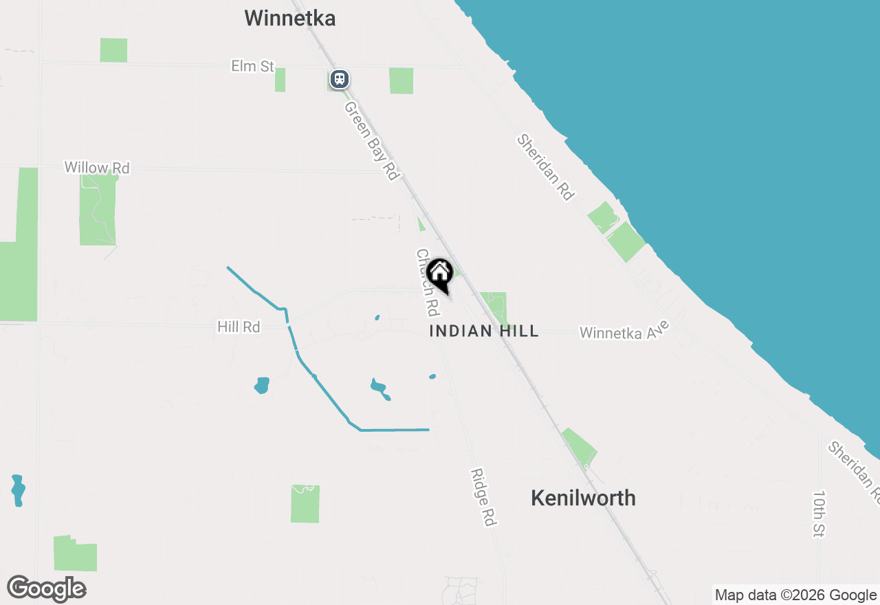 Map of 579 Hill Terrace, Winnetka, IL 60093