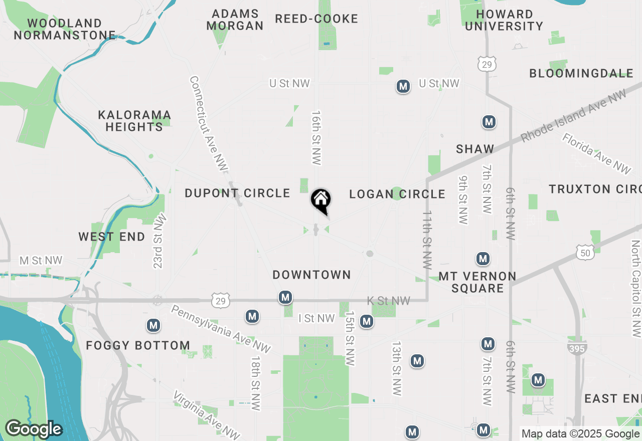 Map of 1 Scott Circle Nw #115, Washington, DC 20036