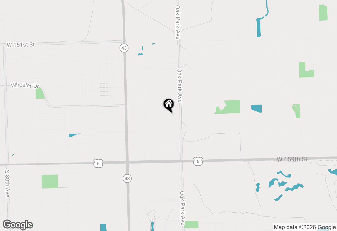 Map of 15606 New England Avenue, Oak Forest, IL 60452