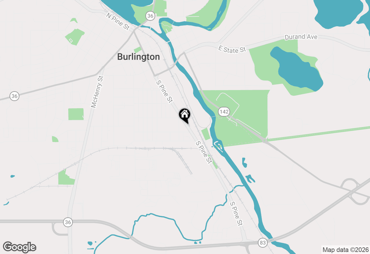 Map of 441 S Pine St, Burlington, WI 53105