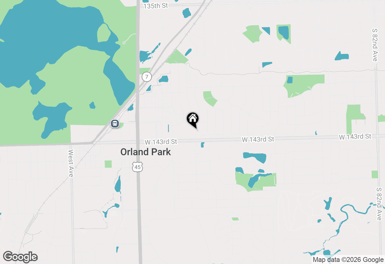 Map of 9256 Harlowe Lane, Orland Park, IL 60462