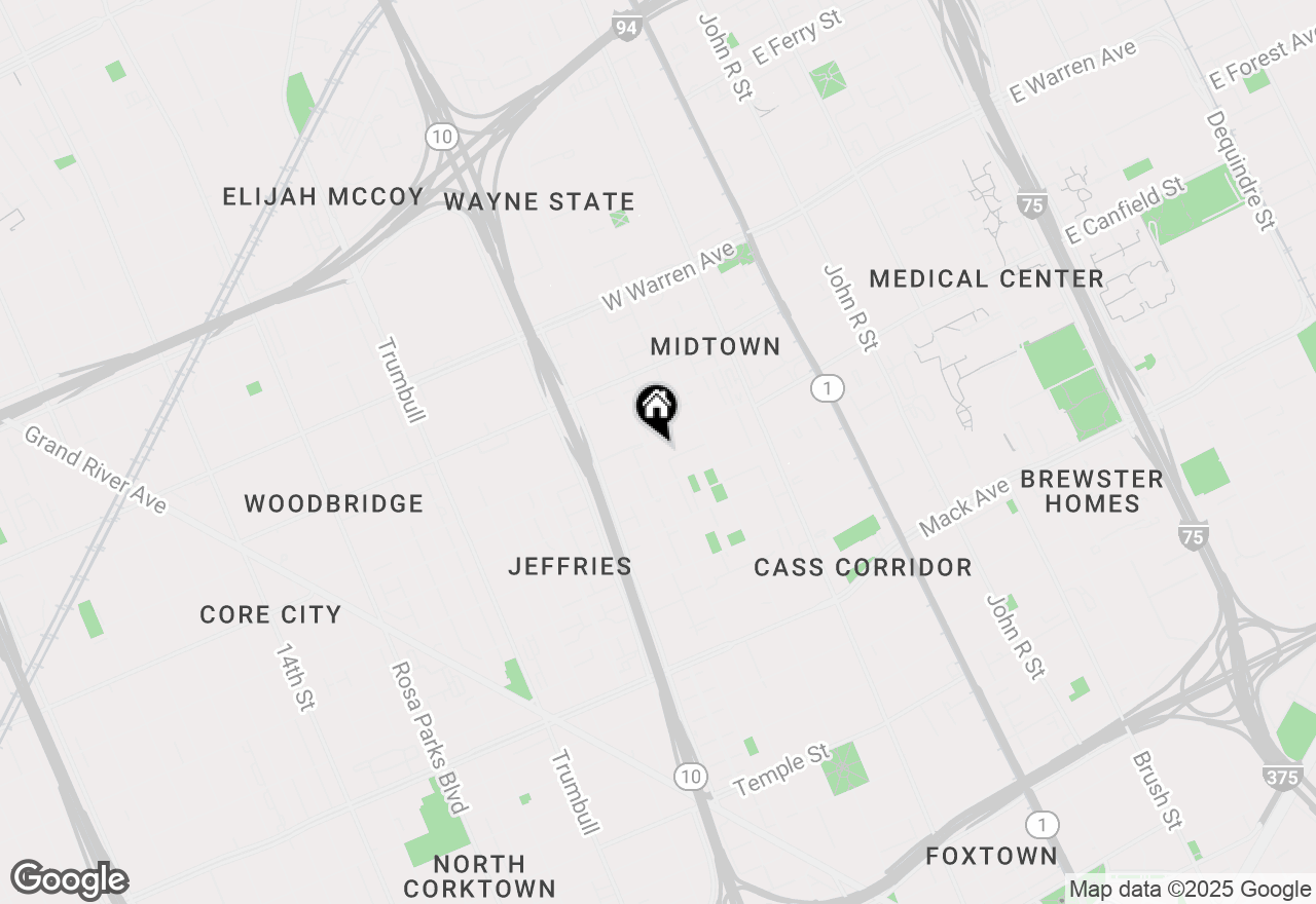 Map of 701 W Canfield Street #5, Detroit, MI 48201