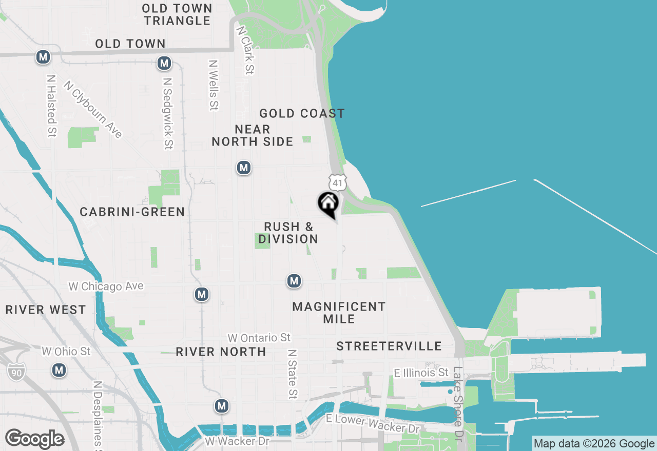 Map of 100 E Walton Street #11H, Chicago, IL 60611
