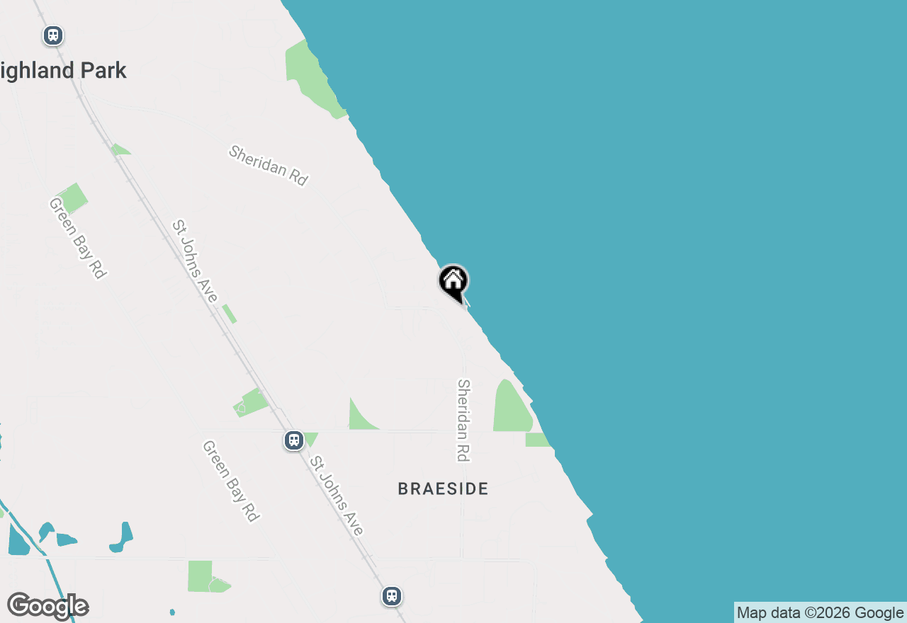 Map of 999 Sheridan Road, Highland Park, IL 60035