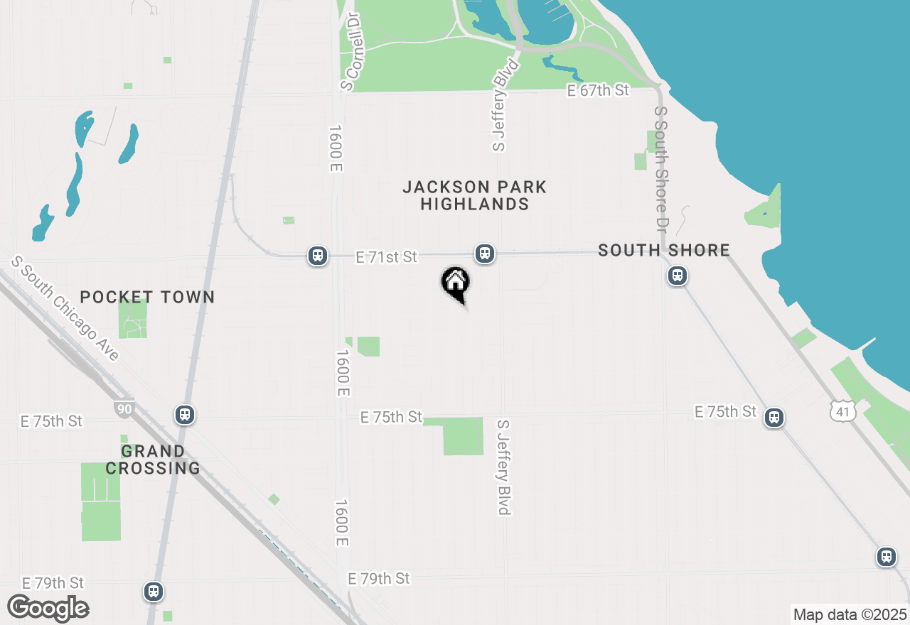 Map of 7227 S Bennett Avenue, Chicago, IL 60649