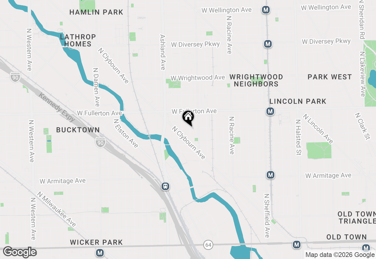 Map of 1445 W Belden Avenue #3K, Chicago, IL 60614