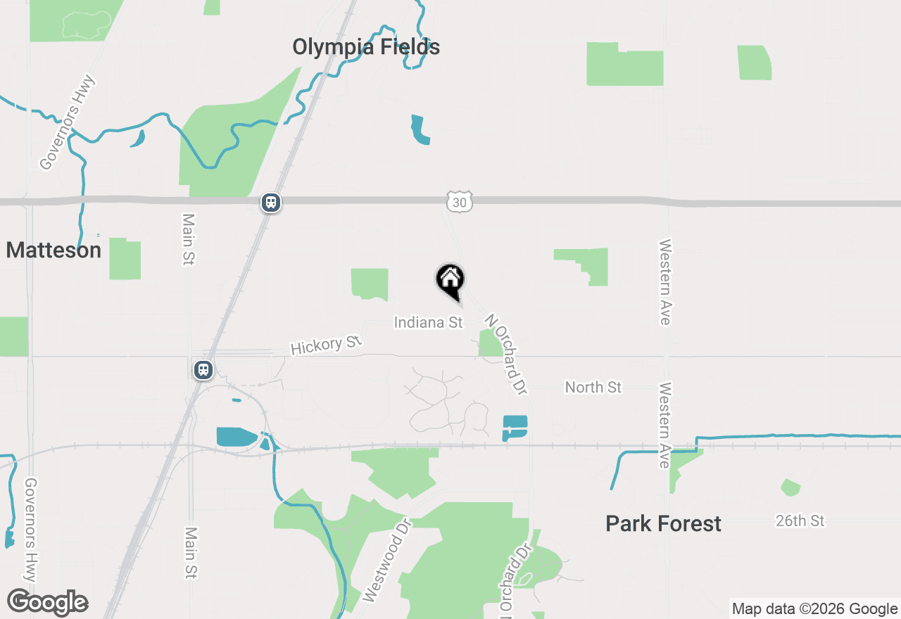 Map of 302 Springfield Street, Park Forest, IL 60466