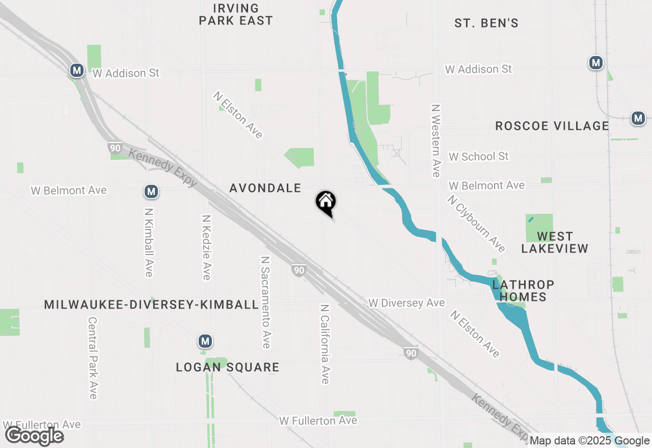 Map of (Address confidential), Chicago, Illinois 60618