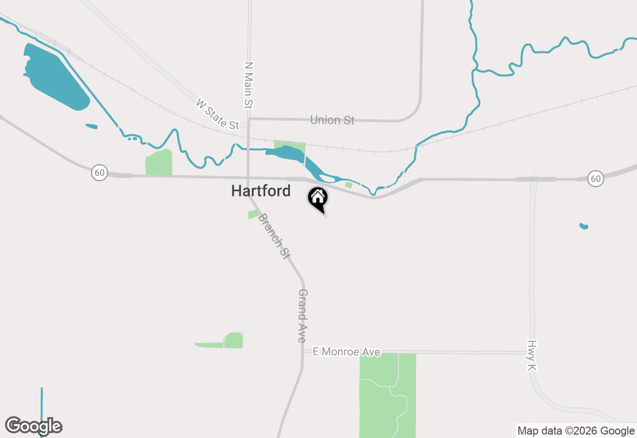 Map of 438 Pleasant Ave, Hartford, WI 53027