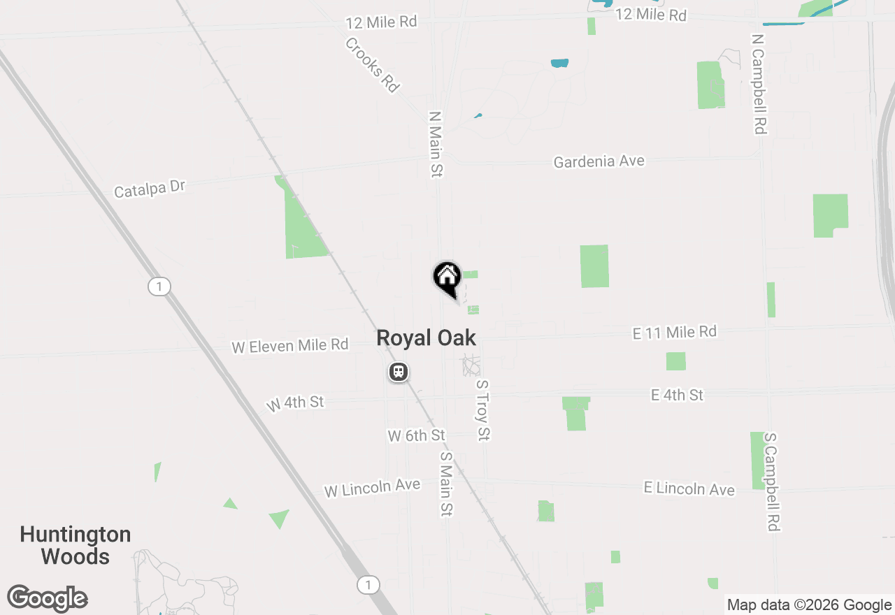 Map of 350 N Main Street #814, Royal Oak, MI 48067