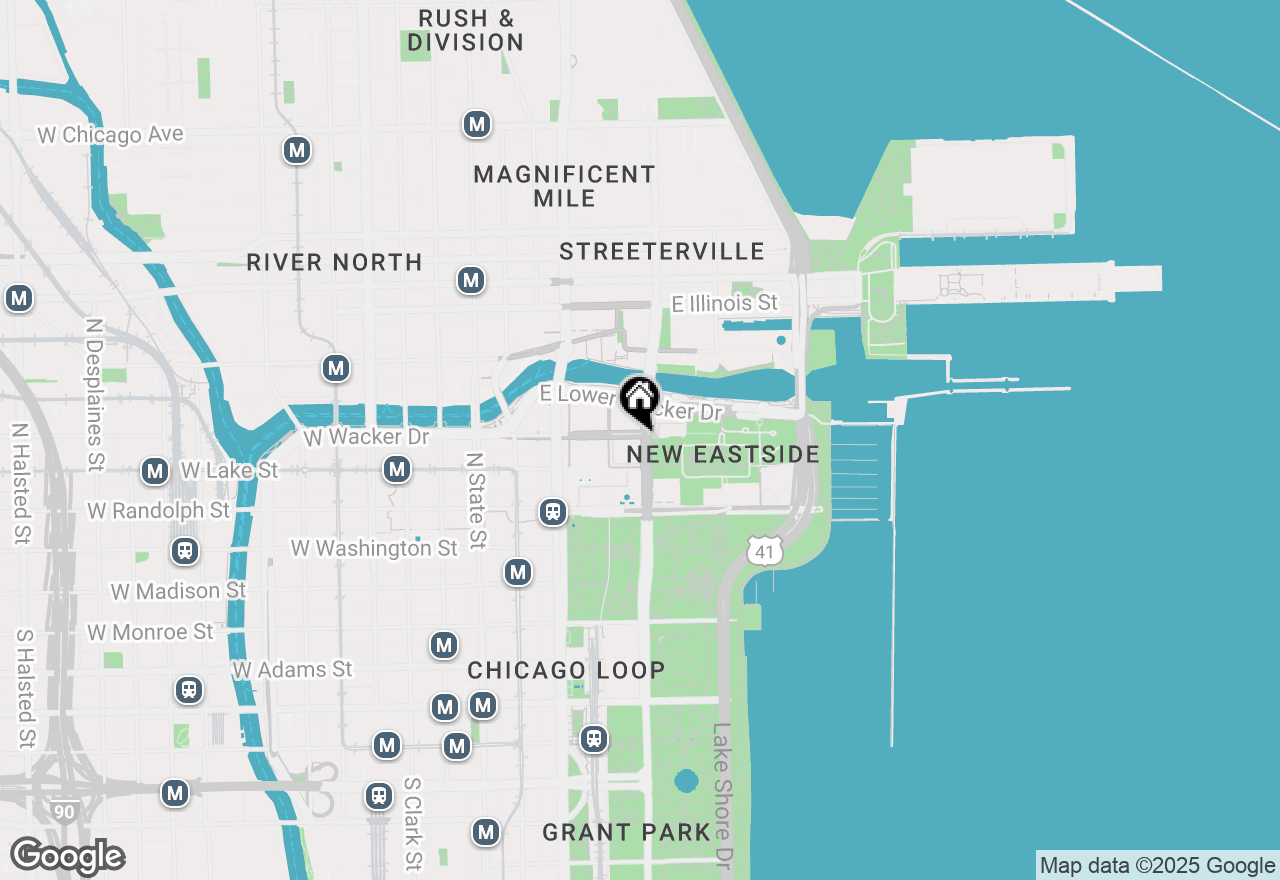 Map of 222 N Columbus Drive #2204, Chicago, IL 60601