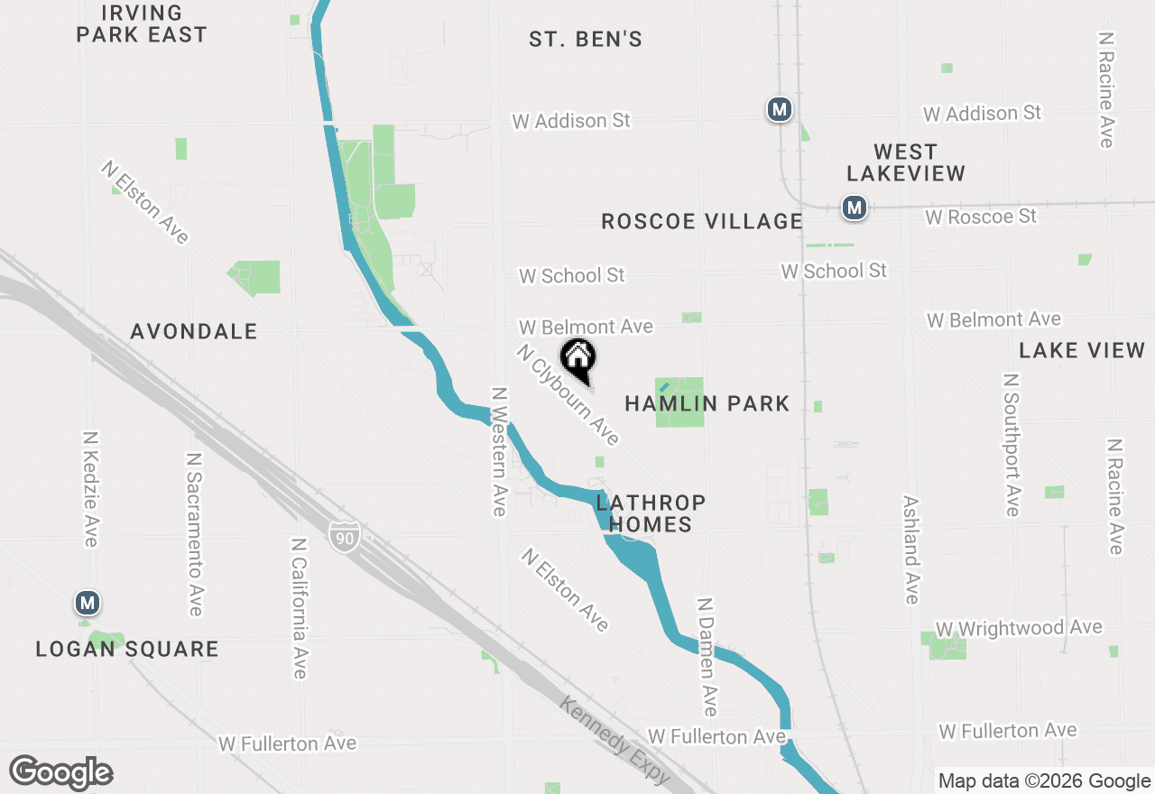 Map of 3045 N Clybourn Avenue #2, Chicago, IL 60618