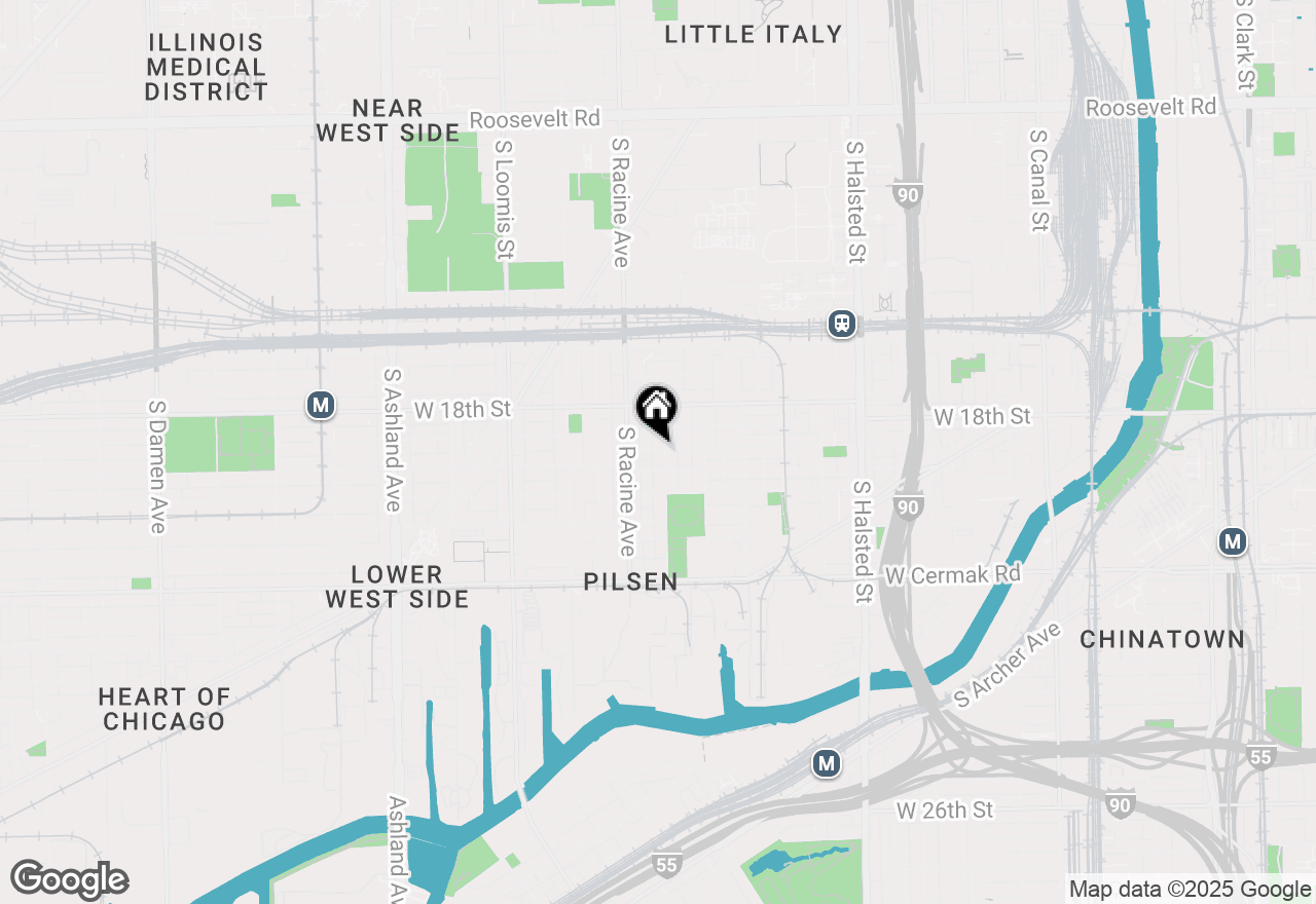 Map of 1900 S May Street #1F, Chicago, IL 60608