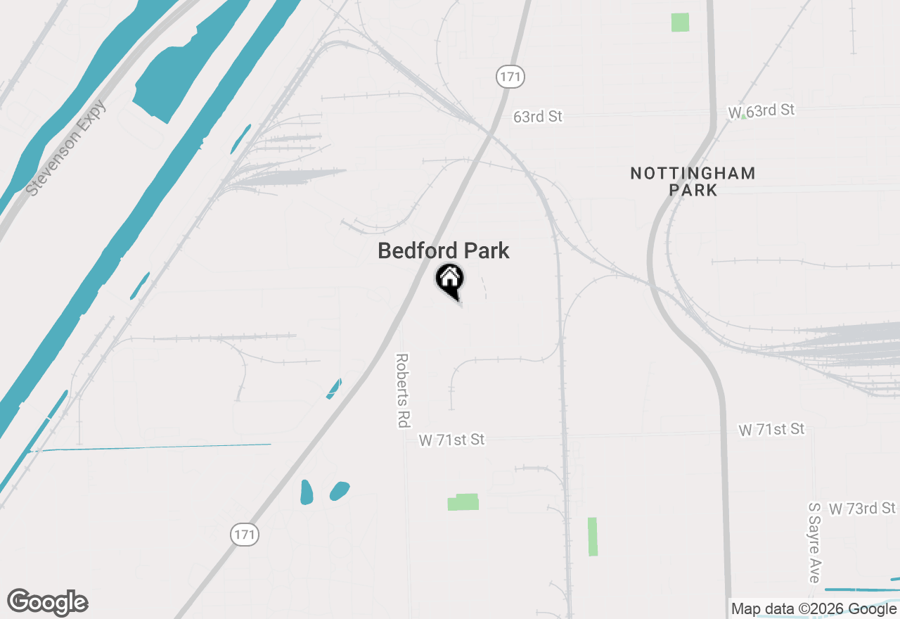 Map of 7851 Suburban Lane, Bridgeview, IL 60455