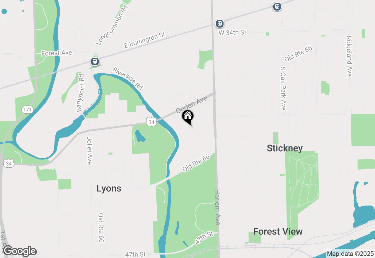 Map of 7335 Oakwood Avenue #4F, Lyons, IL 60534