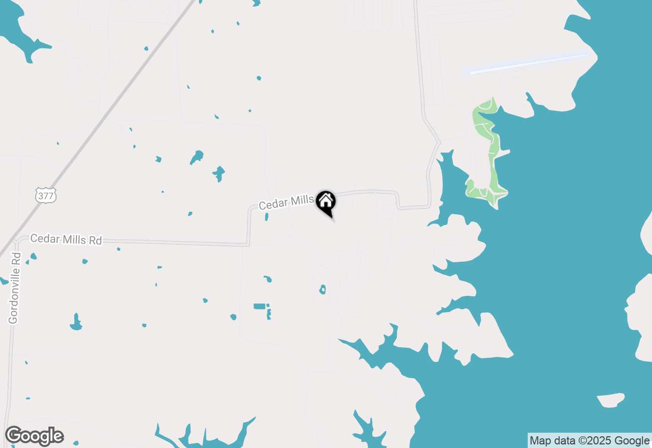 Map of 1448 Cedar Mills Road, Gordonville, TX 76245