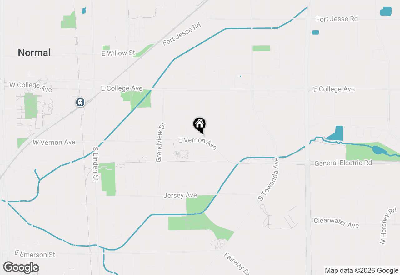 Map of 1302 E Vernon Avenue, Normal, IL 61761
