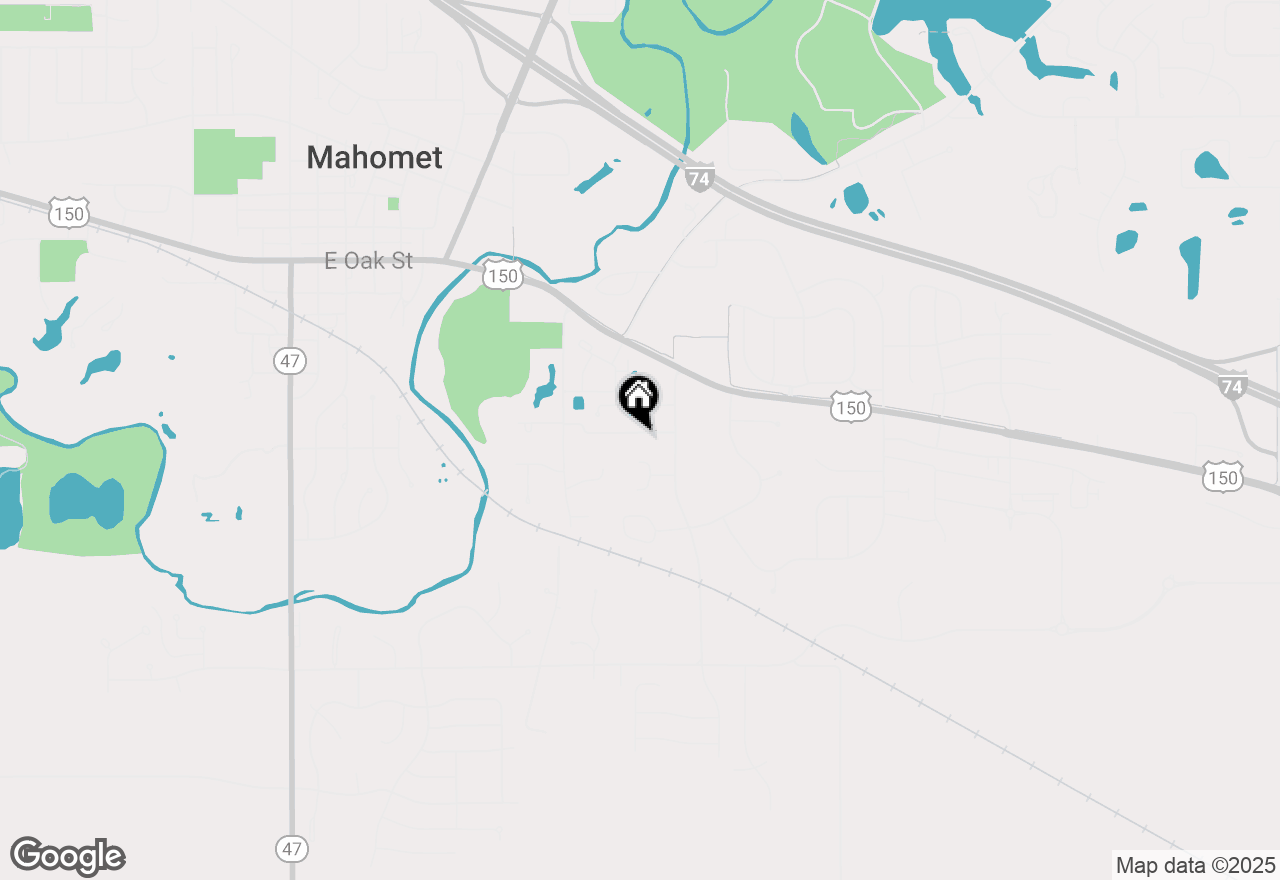 Map of 1101 Pin Oak Drive, Mahomet, IL 61853