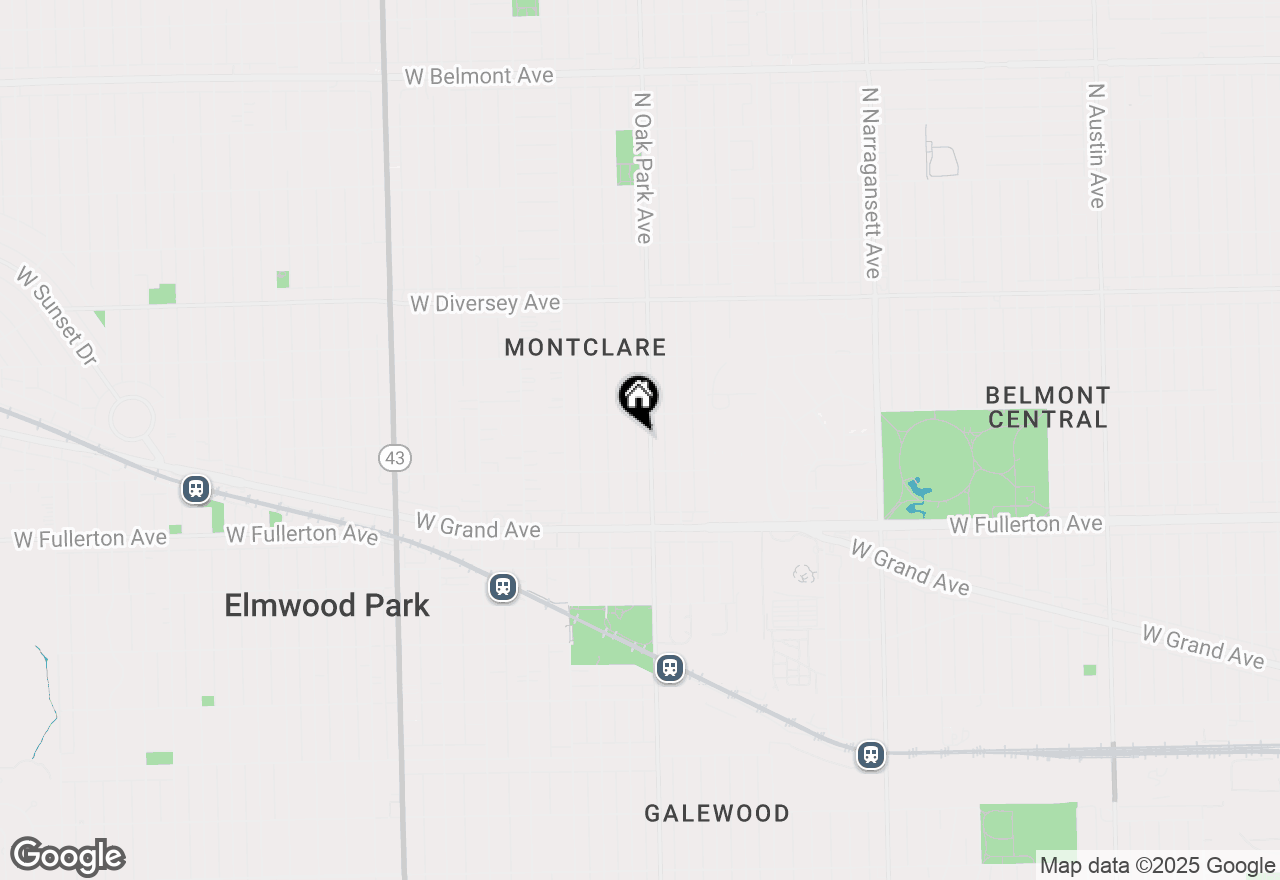 Map of 2530 N Oak Park Avenue, Chicago, IL 60707