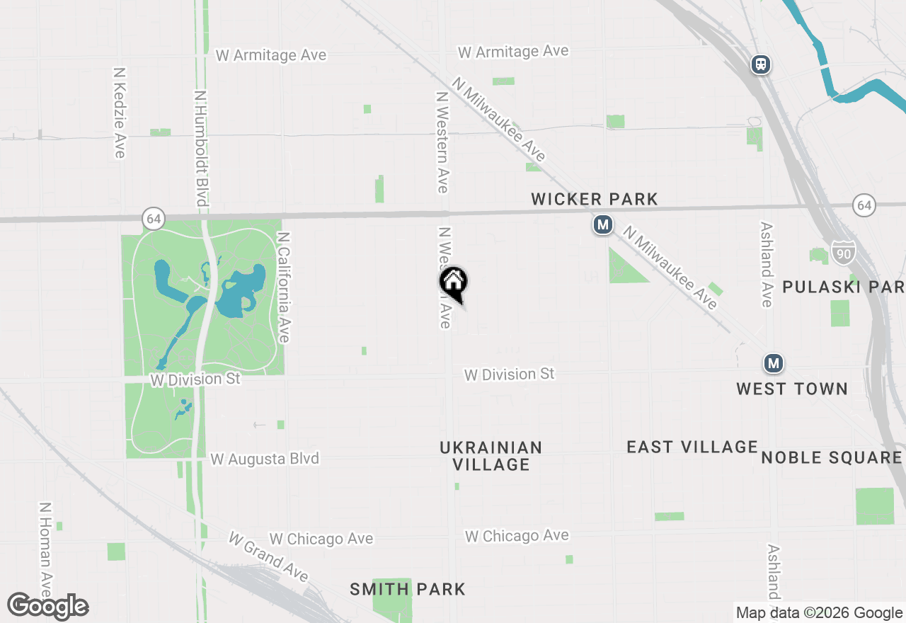 Map of 1335 N Western Avenue #202, Chicago, IL 60622