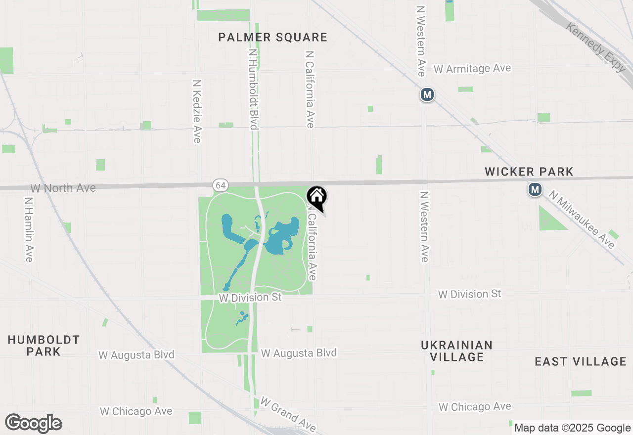Map of 1449 N California Avenue #2R, Chicago, IL 60622