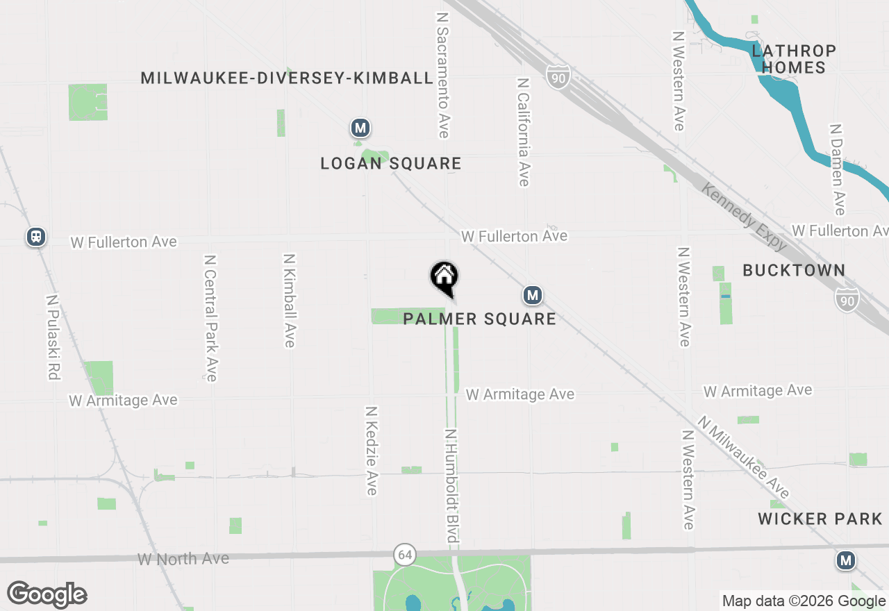 Map of 1904 N Drake Avenue #1A, Chicago, IL 60647