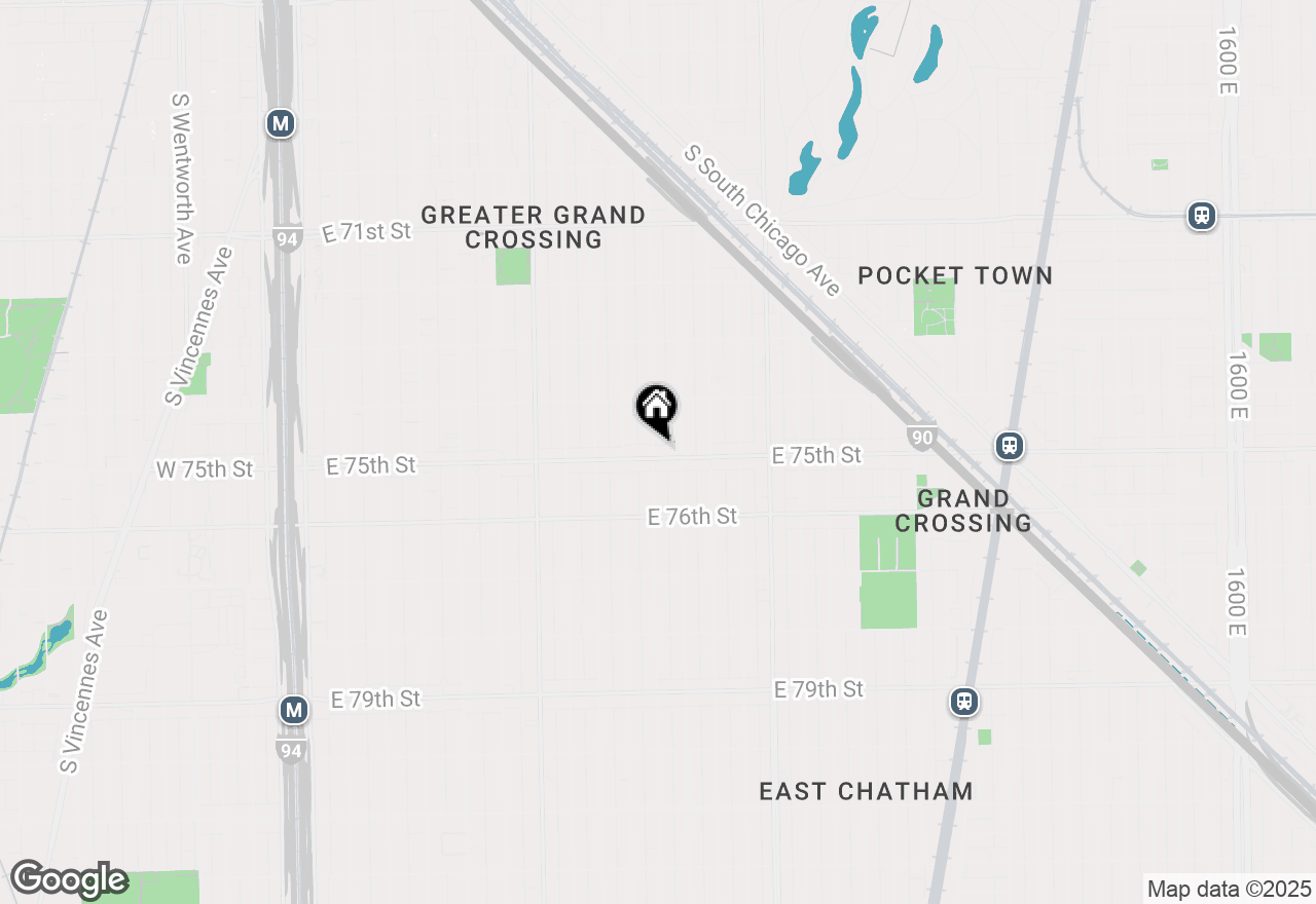 Map of 600 E 75th Street, Chicago, IL 60619
